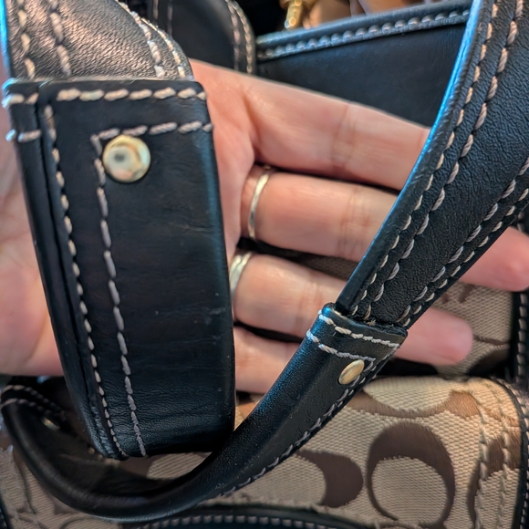 Vintage Coach Legacy Y2K Gigi 65th Anniversary Jacquard Canvas and Leather Bag - Picture 8 of 12